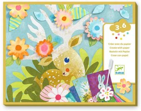 Tvorenie s pijavým papierom Djeco: Zvieratká