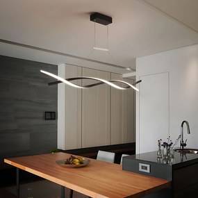 Toolight Toolight, LED závesné osvetlenie 120cm, 46W, 3000K, 2000lm, LHJ020-CP, čierna, OSW-50046