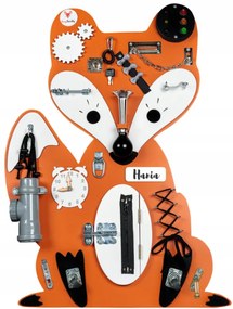 Foxy Family Activity board Manipulačná doska oranžová líška 82 cm x 62 cm