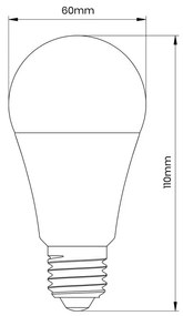 LED žiarovka E27 teplá 2700k 9w 820 lm