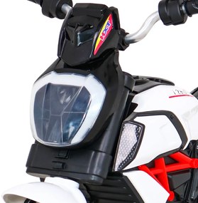 Motorka na batérie pre deti FAST TOURIST  - biela