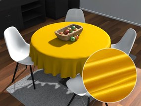 Biante Saténový okrúhly obrus polyesterový Satén LUX-041 Kanárikovo žltý Ø 100 cm