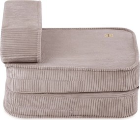 Detské polohovacie kreslo, 150x60x25 cm, prémiový béžový manšester