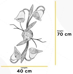 ONLI - Stropné svietidlo ALGA 4xE14/6W/230V bronzová