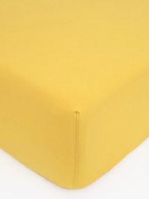 Jersey plachta do postieľky Classic 60 × 120 cm - horčicová