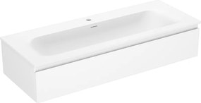 Mexen Orio, kúpeľňová skrinka 120 cm s umývadlom Vela, 1 zásuvka, biela matná, 91A10-12023-1-BF01-W23M01