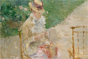 Obraz - Berthe Morisot, Young Woman Knitting, reprodukcia (90x60 cm)