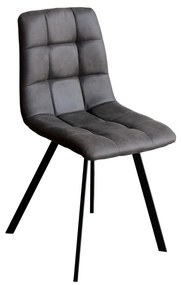 IDEA nábytok Jedálenská stolička BERGEN sivé mikrovlákno