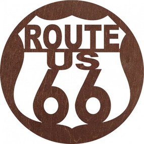 Drevený znak Route 66 – Dekorácia do interiéru | SENTOP PR0411