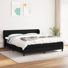 Posteľný rám boxspring s matracom čierny 160x200 cm látka 3126255