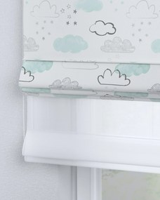 DUO Rímska roleta farba produktu biela látka vzorované