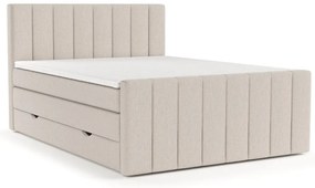 Béžová boxspring posteľ s úložným priestorom 180x200 cm Ruby – Maison de Rêve