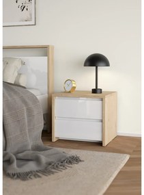 Biely/v prírodnej farbe nočný stolík Next – Tvilum