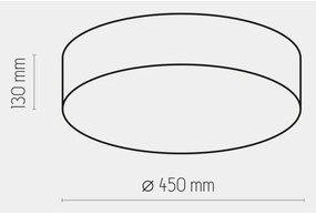 Stropné svietidlo RONDO 4xE27/15W/230V pr. 45 cm béžová