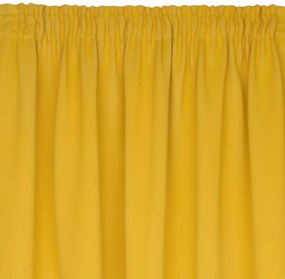 Horčicový zatemňovací záves na páske PARISA 135x270 cm