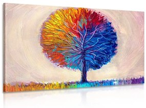 Obraz farebný akvarelový strom Varianta: 60x40