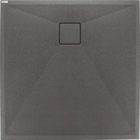 Deante Correo, štvorcová granitová sprchová vanička 80x80x3,5 cm, antracitová metalíza, DEA-KQR_T42B