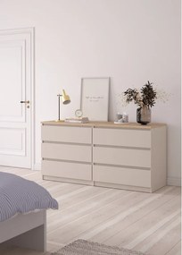 Krémovobiela komoda 154x76x50 cm Naia – Tvilum