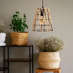 Toolight Toolight, stropné svietidlo 1xE27 APP1318-1CP, čierna-hnedá, OSW-02408