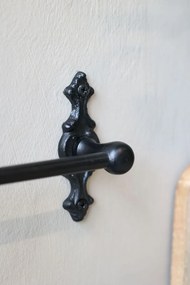 Čierna antik nástenná závesná tyč Terrié S - 40*10 cm