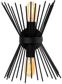 Nástenné svietidlo KIRPI 2xE27/40W/230V čierna