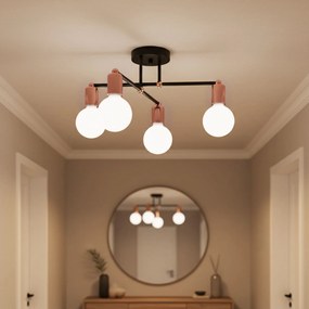 Toolight - závesná lampa E27 60W 392200, ružové-zlato, OSW-04014