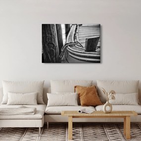 Obraz - Priviazaná loď (90x60 cm)