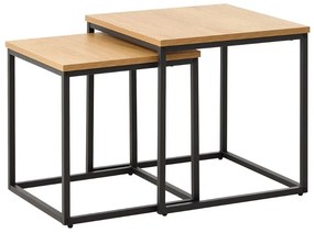 Sada odkladacích stolíkov Valenzuela 50 cm vzor dub