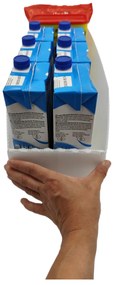 Úložný box, plastový biely 15x50x16 cm – do špajze aj do skrine KARTONPLAST