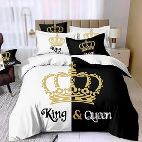 Bavlnené posteľné obliečky 7-dielne queen & king K504
