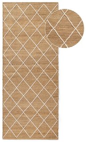 Ručne tkaný jutový behúň v prírodnej farbe 80x200 cm Kunu – Hanse Home