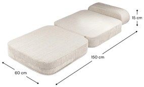 Krémové menčestrové detské kresielko Flip – Wigiwama