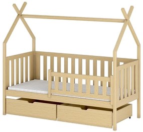 Posteľ Domček Simba 80x160 borovica