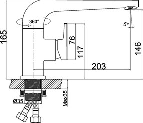 Novaservis Nobless Vision X - Drezová batéria, chróm, 42096,0