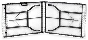 ModernHome Záhradný stôl 180cm + 2 lavice, biela banketová súprava