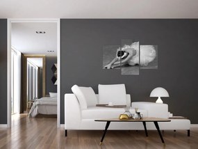 Obraz - Baletka, čiernobiela (90x60 cm)