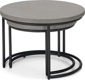 Súprava konferenčných stolíkov s doskou stola z polycementu