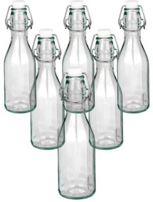 Skleněná fľaša s clip uzáverom, 0,5 l, 6 ks