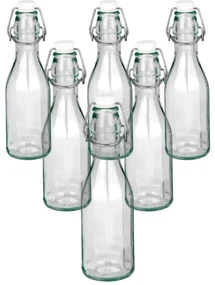 Skleněná fľaša s clip uzáverom, 0,5 l, 6 ks