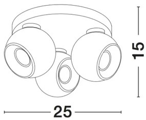 Moderné bodové svietidlo Tore 25 biele