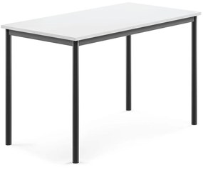 Stôl BORÅS, 1200x700x760 mm, laminát - biela, antracit