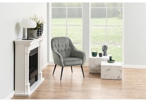 Biele konferenčné stolíky v dekore mramoru v súprave 2 ks 58x58 cm Dice – Actona