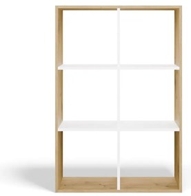 Regál Malax 2x3 110 cm dub Artisan/bílý