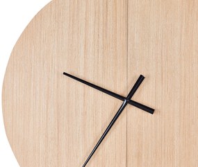 Nástenné hodiny ø 60 cm svetlé drevo CABIC Beliani