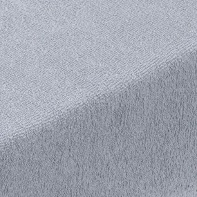 Napínacia plachta na posteľ froté EXCLUSIVE šedá 90 x 200 cm