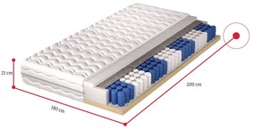 Matrac v drevenom ráme VELTIA KOMFORT - 140x200