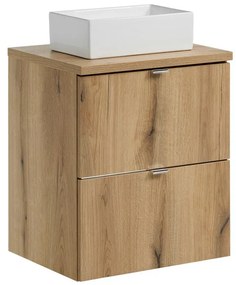 Závesná skrinka Nova Oak Gaja I s doskou a umývadlom 50 cm dub coast evoke