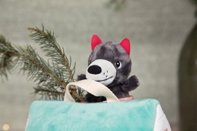 Lilliputiens - textilný domček s rozprávkou O vlkovi a troch malých prasiatkach