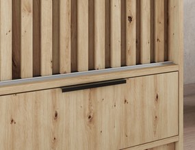 Šatní skříň Voodi se zrcadlem 180 cm dub Artisan