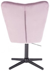 LuxuryForm DESIGN Kreslo AURORA VELUR na čiernom kríži - levanduľa